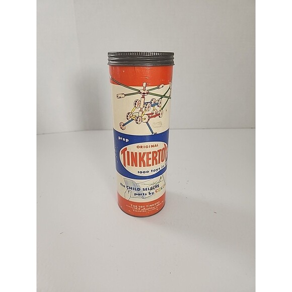 The Original TinkerToy Set ~ Vintage Original Tinker Toy, missing pieces - Picture 2 of 4